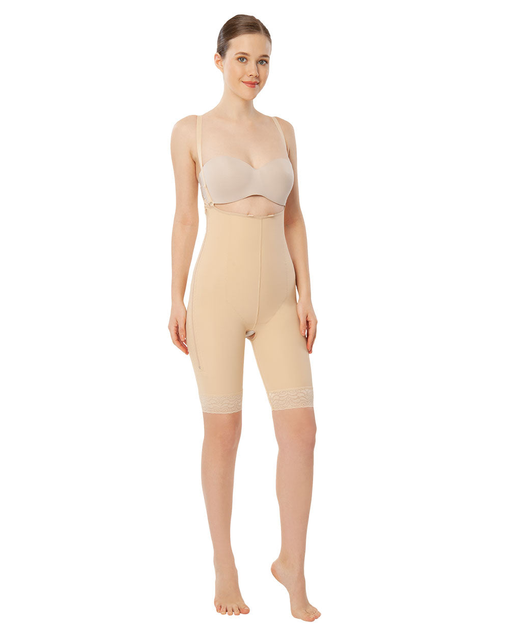 Zippered Under Breast - Above Knee / Extended Back) Liposuction Garment