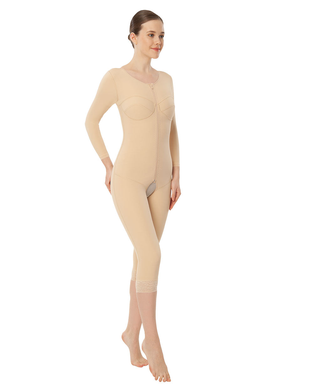 Zippered Full Body Sleeved Liposuction Garment.