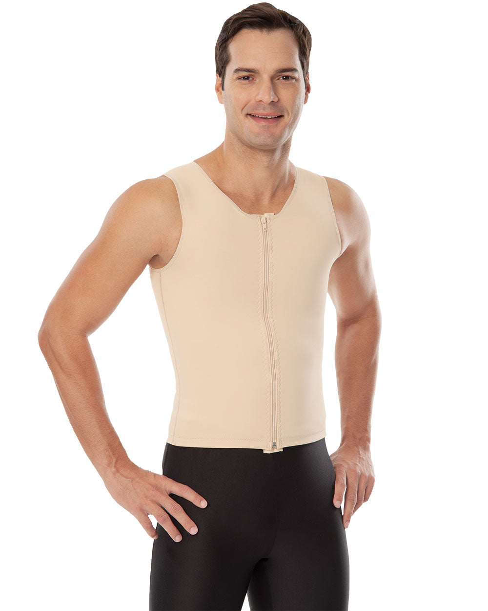 Zippered Male Gynecomastia Vest.