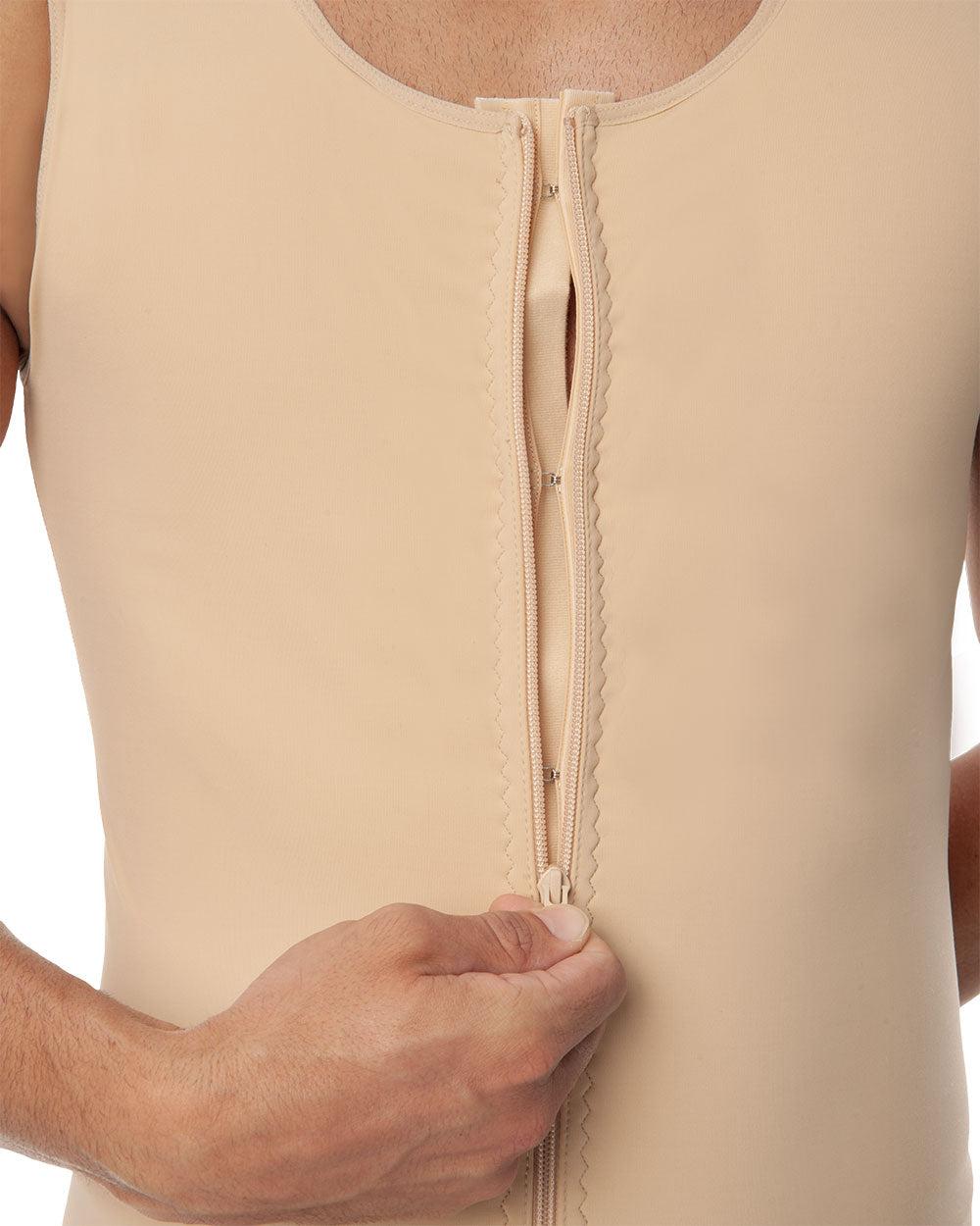 Zippered Short Male Liposuction Gynecomastıa Garment.