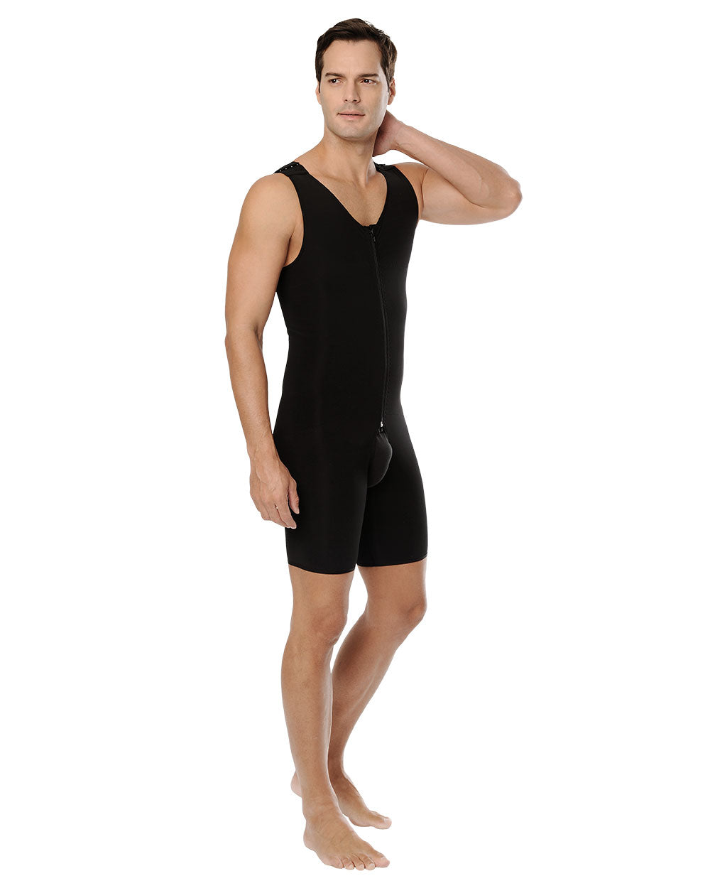 Zippered Above Knee Male Liposuction Body Garment.
