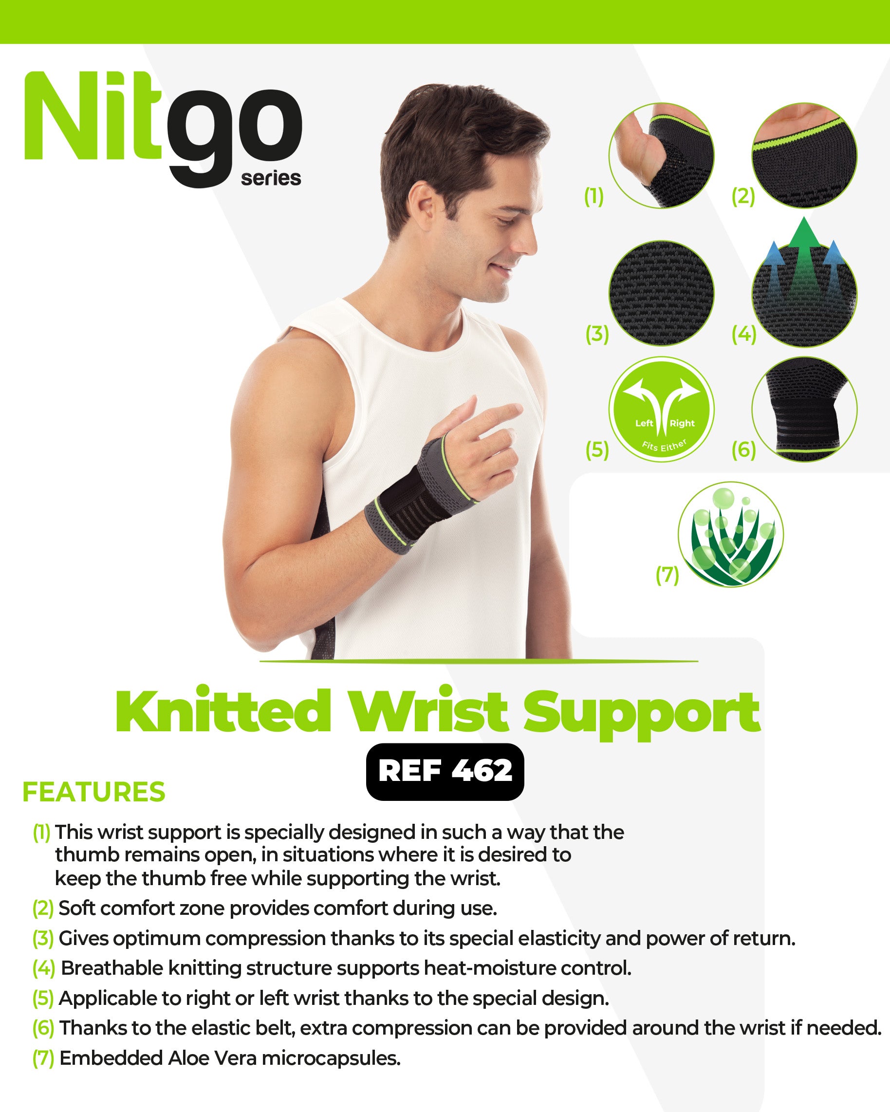 Knitted Wrist Support - View 3