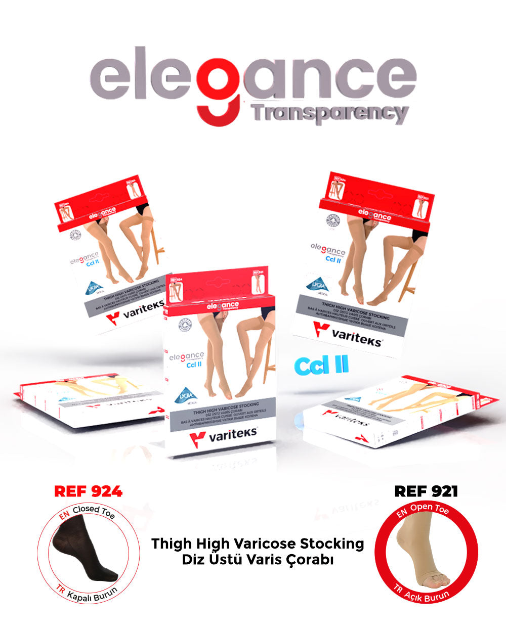 Thigh High Varicose Stocking (Closed Toe) - View 2